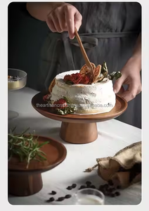 Rustic <b>Wood</b> <b>Cake</b> Stand for Dessert Display and Home Entertaining Wedding Party or Restaurant Use - Product Image 5