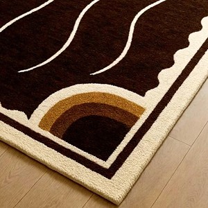 Luxury Brown Abstract Pattern Rug Modern Area Rug Hand Tufted Carpet Living Room Bedroom <b>Floor</b> Mat Non Slip Durable Decorative - Product Image 5