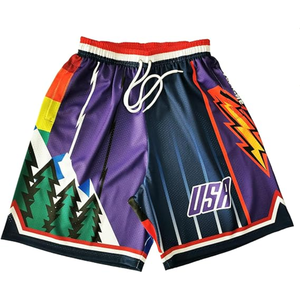 Shorts de sport décontractés pour hommes en toile respirante à séchage rapide, style hip-hop, 100 % coton, vente en gros - Product Image 1