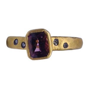 Rubilite, Tourmaline, Diamond Classic Traditional Latest Engagement <b>Ring</b> Vermeil Sterling Silver Gold Plated <b>Fine</b> <b>Rings</b> Elegant - Product Image 2