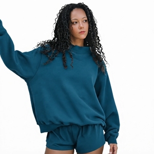 Sweat-shirt à col montant pour femmes grandes tailles, best-seller, manches longues, tissu en molleton tricoté, décontracté, à porter au quotidien - Product Image 1