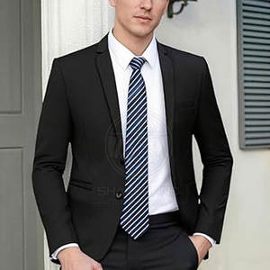 Costume homme moderne, coupe ajustée, tissu respirant, pour le travail et les occasions formelles - Product Image 4