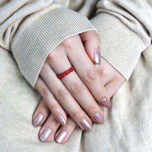 TK3536 Anello in Acciaio Inossidabile Altamente Lucidato con Cristalli di Alta Qualità, Piatti e Vassoi in Stile Siam - Product Image 5