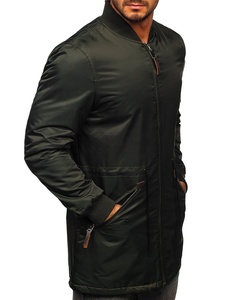 Vente en Gros de Parkas d'Hiver Longs de Couleur Unie Streetwear Décontracté Vestes à Col Montant pour l'Extérieur - Product Image 3