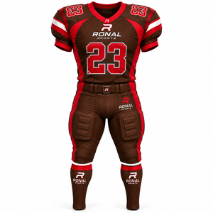 Uniforme de Fútbol Americano 100% Poliéster de Secado Rápido y Transpirable, Diseño OEM, Ecológico, Absorbente de Humedad, Ajuste Atlético, Hecho a Medida - Product Image 1