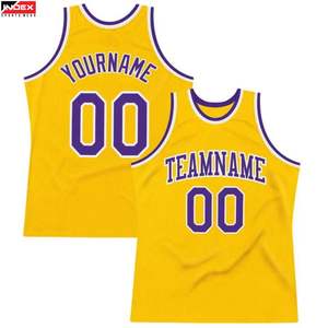 Maillot de basket-ball de niveau professionnel en tissu mesh respirant, uniforme sportif personnalisé avec logo, vêtements de sport d'équipe pour joueurs masculins - Product Image 1
