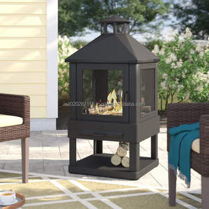 Grande pièce maîtresse décorative de bol de foyer de fer pour les jardins d'arrière-cour fournissant la chaleur et l'atmosphère rustique élégante dehors - Product Image 1