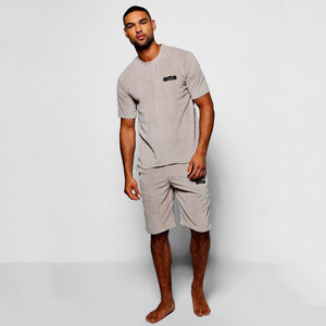 Conjunto de Camiseta y Pantalones Cortos de Algodón 100% Transpirable con Logotipo de Diseño Personalizado, Ropa Urbana de Dos Piezas para Hombre, Moda Urbana OEM, Verano - Product Image 4