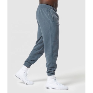 Último diseño transpirable ropa activa pantalones de chándal para hombre ajuste Regular gota entrepierna en blanco Joggers cintura media patrón recto - Product Image 5