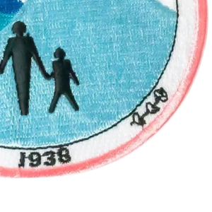 Patch brodé rose et bleu à coudre ou thermocollant, badge appliqué pour vestes, sacs à dos, chapeaux, uniformes, accessoires vestimentaires, cadeau, décoration - Product Image 3