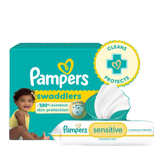 Toallitas Húmedas para Bebé Pampers Sensitive, a Base de Agua, Hipoalergénicas y Sin Perfume, 588 Toallitas en Total (7 Paquetes de Recarga) - Product Image 2