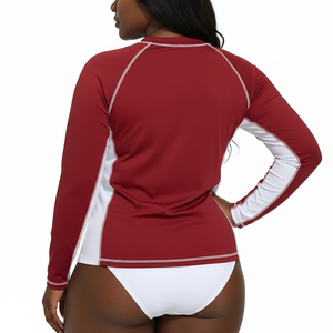 Camiseta de Natación UPF para Mujer, Manga Larga, Protección Solar, Secado Rápido, Elástica, Venta al Por Mayor - Product Image 3