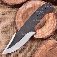 UA Supplies DIY Couteau EDC de chasse à pointe tombante en acier au carbone 1095, brut, épaisseur 0,5 mm, longueur 8 pouces, personnalisable OEM