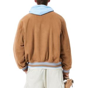 เสื้อแจ็คเก็ตวาร์ซิตี้ขนสัตว์สำหรับผู้ชาย พร้อมลายปัก - Product Image 3