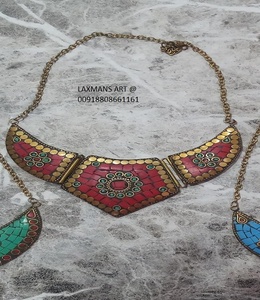 Collar de moda collar tibetano diseños tibetanos de moda collar de la India con cuentas collar tibetano de moda al por mayor - Product Image 1