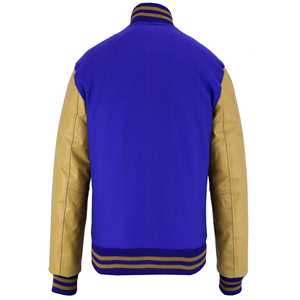 Vestes universitaires en cuir et laine bleues, style hiver, en vente en ligne à prix réduit - Product Image 5