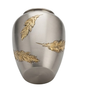 Urne funéraire en aluminium pour crémation, urne funéraire argentée, récipient pour cendres humaines, urne commémorative pour adultes, vente en gros - Product Image 4