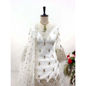 Ensemble haut-lehenga de soirée de créateur taille XL avec dupatta pour les occasions spéciales - Product Image 6