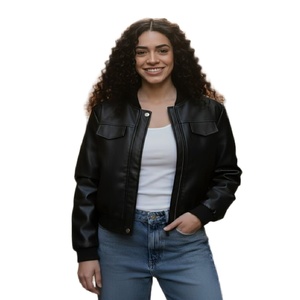 Genuine Ladies <b>Leather</b> Jacket Motorcycle Girls Women's Breathable Plus Size Bikers Bomber <b>Leather</b> Jacket Coat - Product Image 1