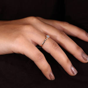 แหวนเพชรที่เติบโตในห้องปฏิบัติการที่ยอดเยี่ยมคำสัญญาการหมั้นและของขวัญวันครบรอบสำหรับผู้หญิงทองคำขาว14K - Product Image 6