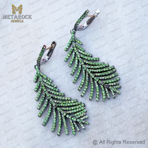 Pendientes de Plata 925 con Diopsido Cromado Oxidado y Cierre de Aro, Joyería Fina al por Mayor - Product Image 6