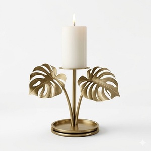 Portavelas de Metal de Aluminio con Diseño Acanalado Estilo Boho para Centros de Mesa de Hogar, Oficina, Fiestas y Celebraciones - Product Image 2