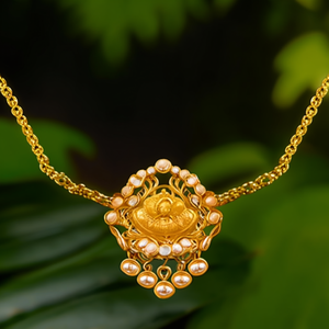 Lakshmi Choker Necklace Set Gold Plated Alloy Fashion Jewelry for Party - Product Image 3