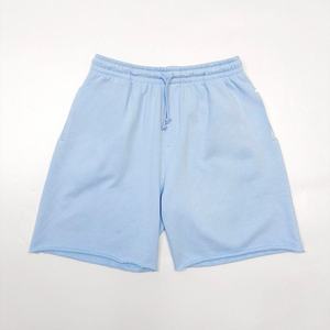 Shorts de sport décontractés pour hommes en coton 100% de haute qualité 400 g/m² avec impression en relief personnalisée, vente en gros - Product Image 1