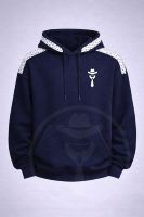 Setelan Training Pria Biru Dongker dengan Hoodie dan Celana Jogger, Pakaian Olahraga Kasual untuk Latihan dan Gym, Streetwear Desain Khusus