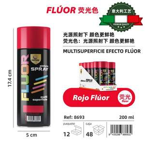 Pinturas Artísticas Fluorescentes Rojas de 200 ml - Product Image 3