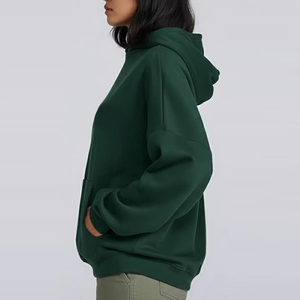 Nouveauté 2026 – Sweat-shirts décontractés en polaire pour femme – Qualité supérieure – Impression personnalisée – Pull à capuche vert uni - Product Image 3