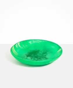 Handmade Blue Resin Round Modern Luxury Serving Plate Handpainted Art Dish Stocked Food Grade Eco-Friendly Dishwasher Safe - Product Image 6