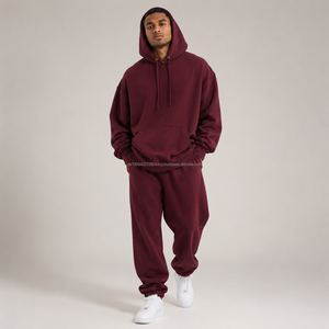 Fabricantes OEM/ODM, Conjuntos Deportivos Personalizados con Bordado, 400GSM, Transpirables, Cómodos, Holgados, Sudadera con Capucha Extra Grande para Otoño - Product Image 2