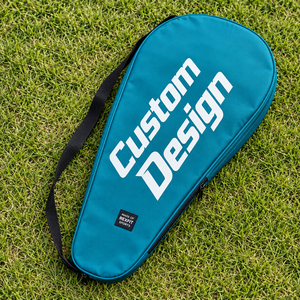 Housse de raquette de squash personnalisée avec logo, ouverture zippée et design simple pour le transport à l'épaule, idéale pour les accessoires de sport et l'entraînement. - Product Image 3