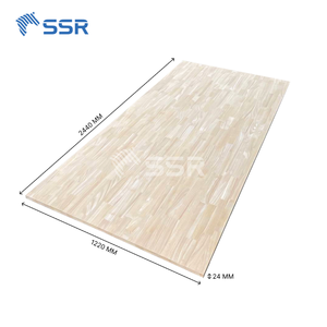 แผ่นต่อนิ้วทำจากไม้ยางพาราเป็นมิตรกับสิ่งแวดล้อมวัสดุกำหนดขนาด1220x2440มม. สำหรับการออกแบบเฟอร์นิเจอร์สมัยใหม่ - Product Image 2