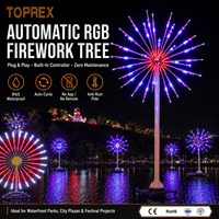 Éclairage LED intelligent TOPREX IP65 RGB en forme d'arbre de feux d'artifice, étanche pour l'extérieur, pour projets de villes, de places publiques et de parcs à thème