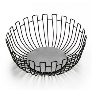 Cesta organizadora de alambre de hierro para almacenamiento de vajilla de cocina cesta de frutas decorativa para el hogar interior de Metal - Product Image 1