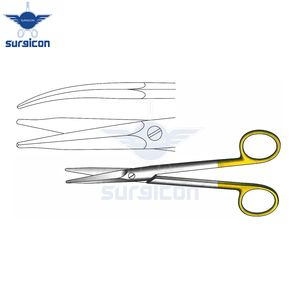 Ciseaux chirurgicaux incurvés de 16,5 cm (6-1/2 pouces) en carbure de tungstène doré TC, en acier inoxydable de précision - Product Image 5