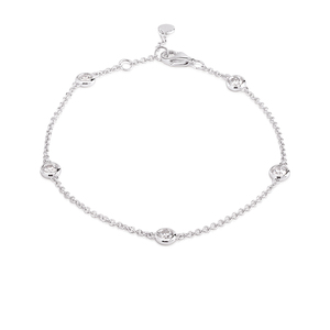 กำไลข้อมือเพชรทรงกลมเพาะเลี้ยงในห้องปฏิบัติการ รับรองโดย IGI ทอง 14K ดีไซน์กลุ่มดาว สายแบบมินิมอล เหมาะสำหรับงานแต่งงาน งานเลี้ยง ดีไซน์หรูหราสำหรับผู้หญิง - Product Image 3
