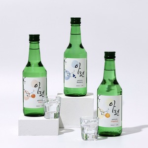 [So1ne Company] Soju coréen aux fruits, liqueur 360ml, bouteille en verre vert filtrée au charbon de bambou ARYEON - Product Image 1