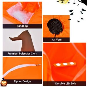 4 Feet <b>Halloween</b> <b>Inflatable</b> Pumpkin with Built-In LED Lights for Outdoor Holiday Yard Decorations - Product Image 3
