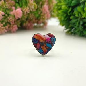 Anillo de Plata de Ley 925 con Forma de Corazón de Ostra Rosa, Joyería, Anillo de Promesa, Regalo para Ella - Product Image 3