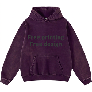 เสื้อฮู้ดดี้แบบวินเทจฟอกสี  ปรับแต่งได้  พร้อมสกรีนลาย  ราคาขายส่ง - Product Image 6
