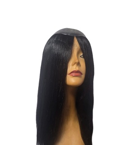 Topper de cheveux humains brésiliens Remy brun clair pour femmes, haute densité 150%, sans nœuds, 20 pouces, longueur moyenne, sans colle pour la base - Product Image 3