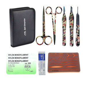All-in-One Pocket <b>Suture</b> <b>Kit</b> Complete Basic <b>Suture</b> Practice <b>Kit</b> Manikin Medic Instruments Medical Students <b>Suture</b> <b>Kits</b> - Product Image 1