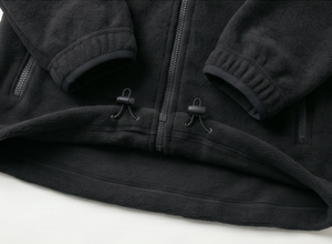 Men's <b>Black</b> <b>Fleece</b> <b>Jacket</b> Full Zip Stand Collar Casual Outerwear Windproof Heated Knitted Polyester Winter Wear Regular Front - Product Image 4