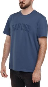 T-shirt à manches courtes en coton uni pour homme, col rond, coupe classique, jersey tricoté décontracté, bleu - Product Image 5