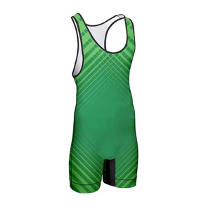 Combinaisons de lutte personnalisées en gros, uniformes à taille élastique, respirants, écologiques, imprimés numériquement sur toute la surface - Product Image 3