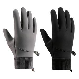 Brown Leather <b>Touchscreen</b> Needle Detection Winter <b>Gloves</b> Breathable Eco-Friendly Wrist Length Warm Outdoor Casual Use - Product Image 6
