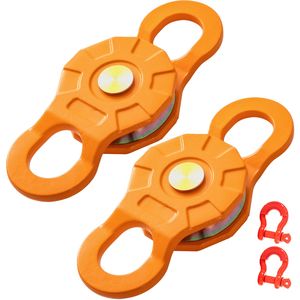 Puleggia per verricello per impieghi gravosi con limite di carico di esercizio di 11T/25.000 libbre, fune sintetica da 0,55 pollici/14 mm, grillo morbido e ganci di traino - Product Image 1
